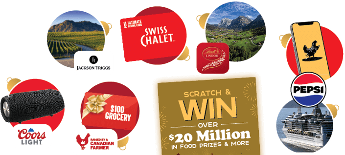 scratch and win over 20 million dollar in food prizes and more